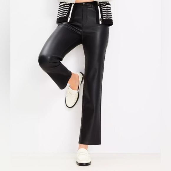 LOFT Pants - LOFT Women's Black 5 Pocket Leather Pants